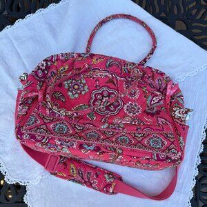 Vera Bradley Travel/Computer Bag in Retired "Call Me Coral" Pink Pattern